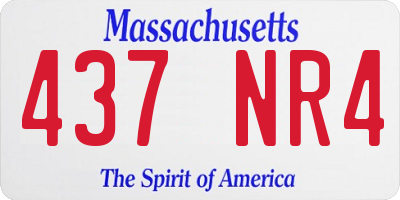 MA license plate 437NR4