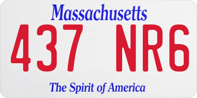 MA license plate 437NR6