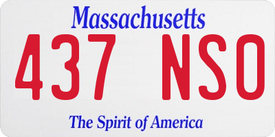 MA license plate 437NS0