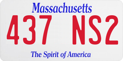 MA license plate 437NS2