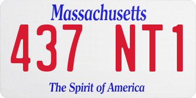 MA license plate 437NT1