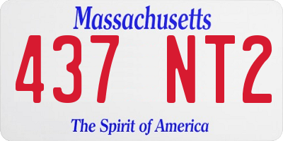 MA license plate 437NT2