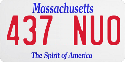 MA license plate 437NU0