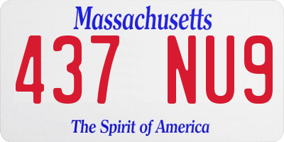 MA license plate 437NU9