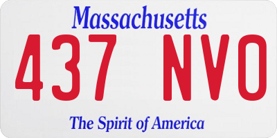 MA license plate 437NV0