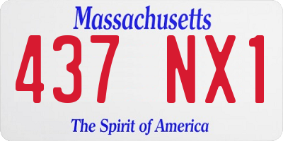 MA license plate 437NX1