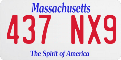 MA license plate 437NX9