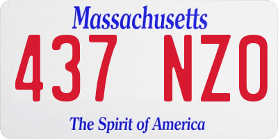 MA license plate 437NZ0