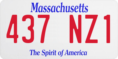 MA license plate 437NZ1