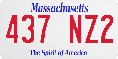 MA license plate 437NZ2