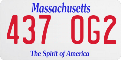 MA license plate 437OG2