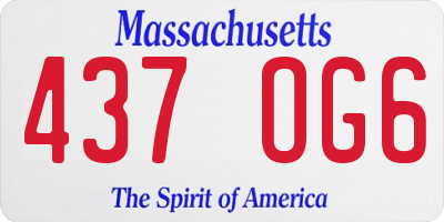 MA license plate 437OG6