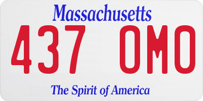 MA license plate 437OM0
