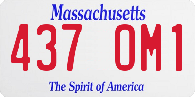 MA license plate 437OM1