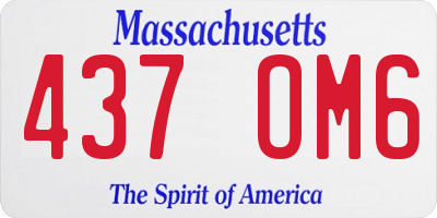 MA license plate 437OM6