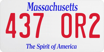 MA license plate 437OR2