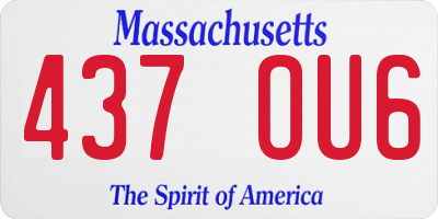 MA license plate 437OU6