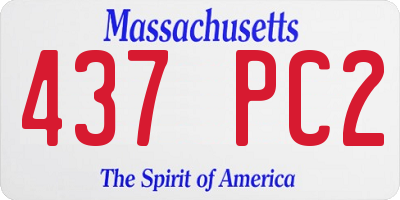 MA license plate 437PC2