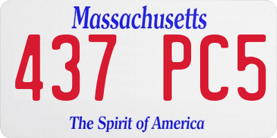 MA license plate 437PC5