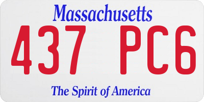 MA license plate 437PC6