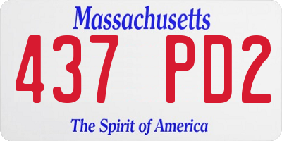 MA license plate 437PD2