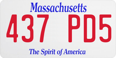 MA license plate 437PD5