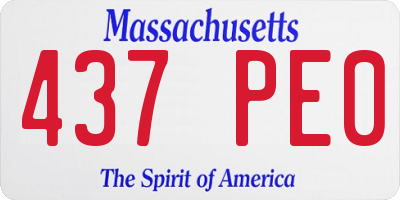 MA license plate 437PE0