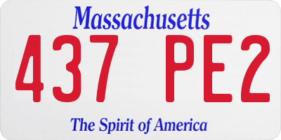 MA license plate 437PE2