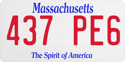 MA license plate 437PE6