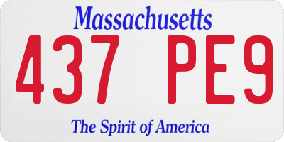 MA license plate 437PE9