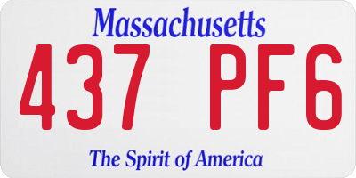 MA license plate 437PF6