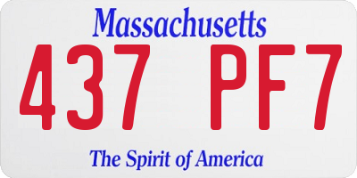 MA license plate 437PF7