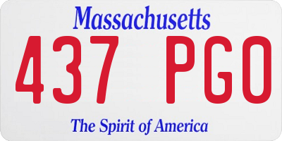 MA license plate 437PG0