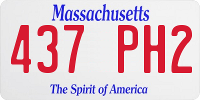 MA license plate 437PH2