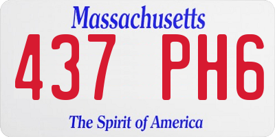 MA license plate 437PH6