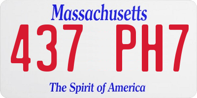 MA license plate 437PH7