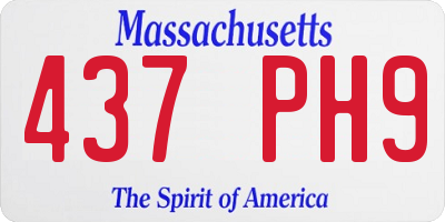 MA license plate 437PH9