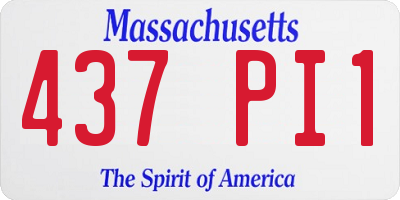 MA license plate 437PI1