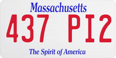 MA license plate 437PI2