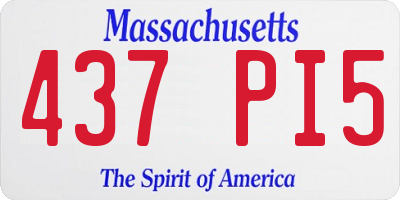 MA license plate 437PI5