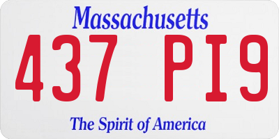 MA license plate 437PI9