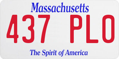 MA license plate 437PL0