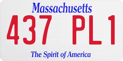 MA license plate 437PL1