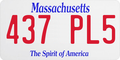 MA license plate 437PL5
