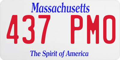 MA license plate 437PM0