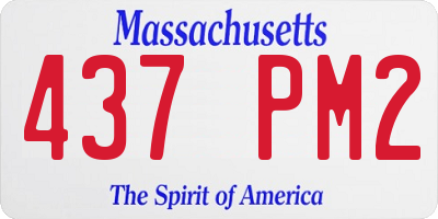 MA license plate 437PM2