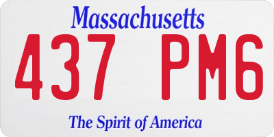 MA license plate 437PM6