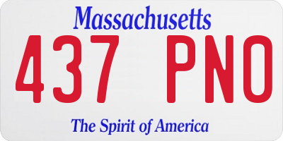 MA license plate 437PN0