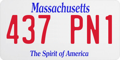 MA license plate 437PN1
