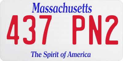 MA license plate 437PN2